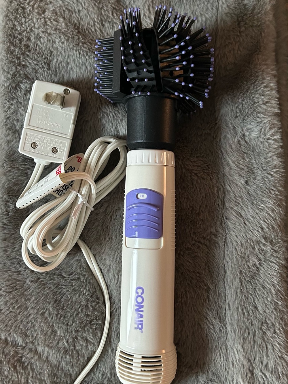 Conair White & Purple Round Hair Styling Brush Dryer